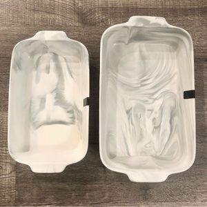 Porcelain Marble Rectangle Serving Set of 2